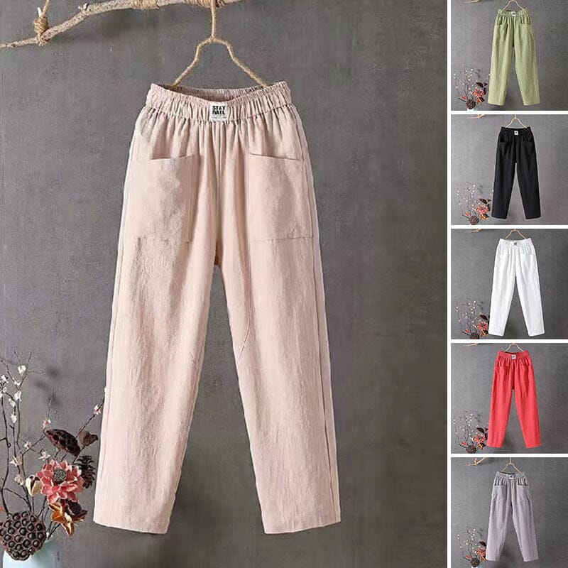 ELISE™ | Hose aus Baumwolle und Leinen