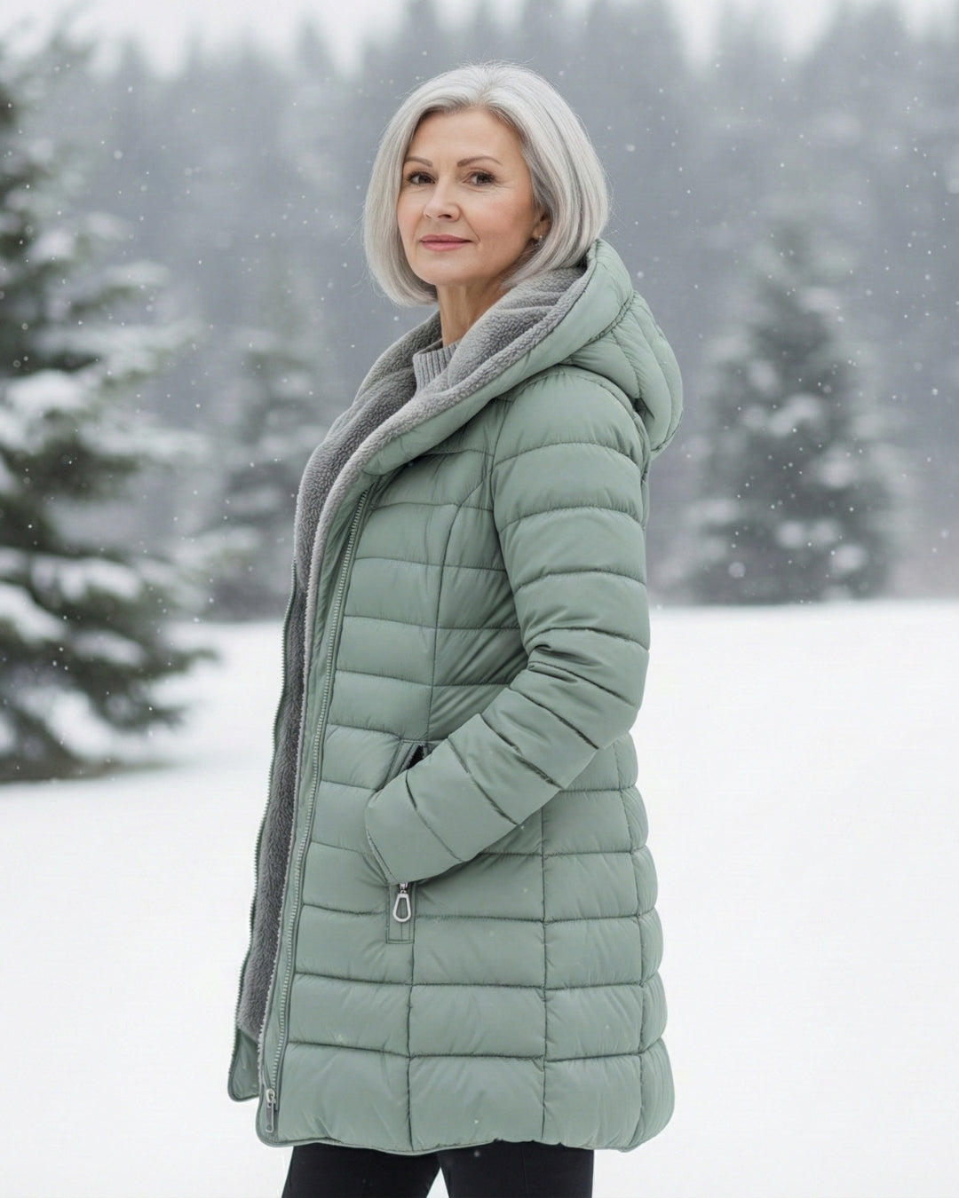 CLAUDÉ™ |Fleece-Lined Puffer Coat