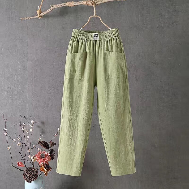 ELISE™ | Hose aus Baumwolle und Leinen
