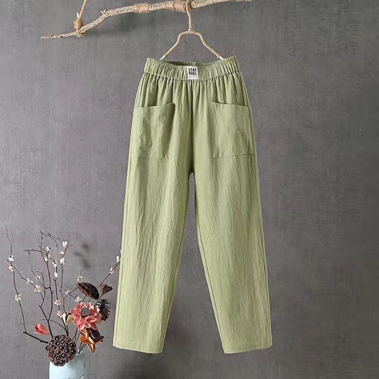 ELISE™ | Hose aus Baumwolle und Leinen