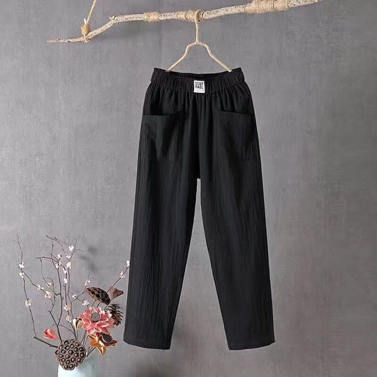 ELISE™ | Hose aus Baumwolle und Leinen