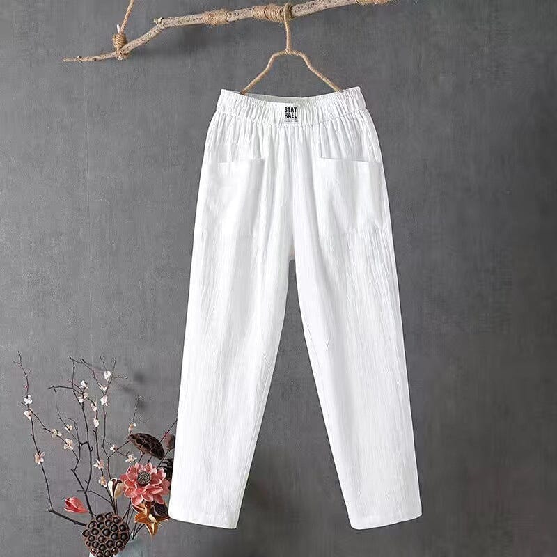 ELISE™ | Hose aus Baumwolle und Leinen
