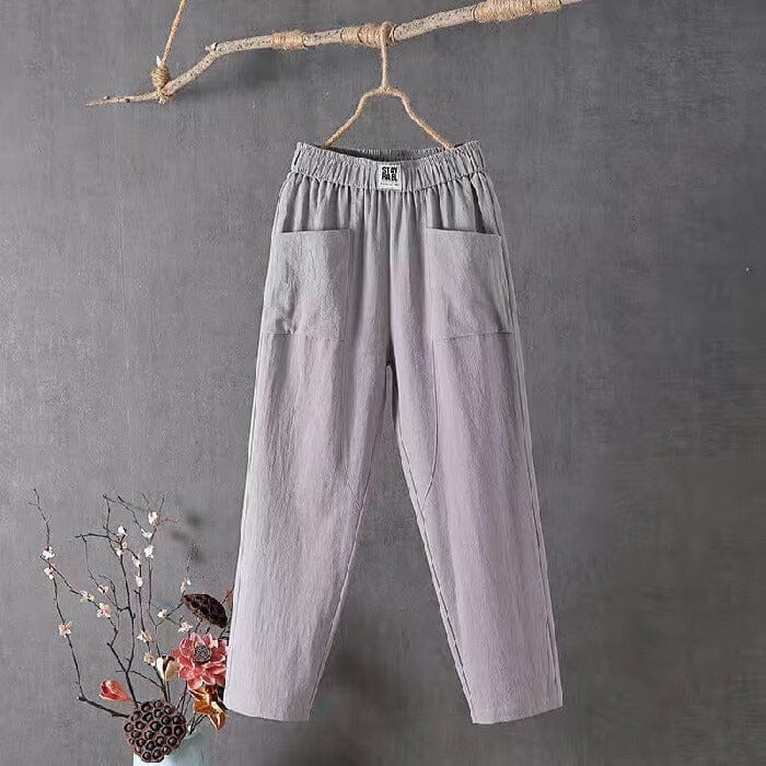 ELISE™ | Hose aus Baumwolle und Leinen