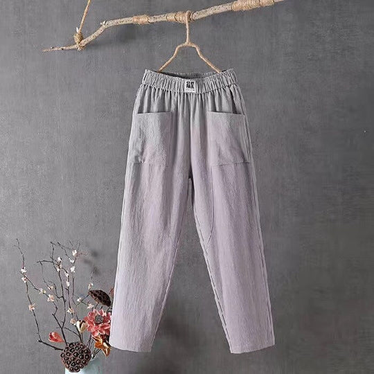 ELISE™ | Hose aus Baumwolle und Leinen