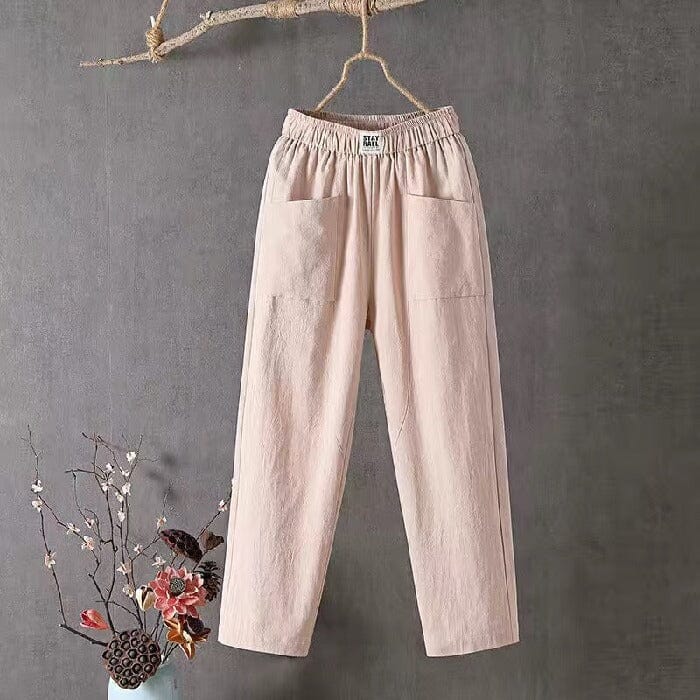 ELISE™ | Hose aus Baumwolle und Leinen