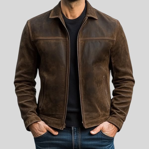 MALIOT™ | Suede Zip Jacket