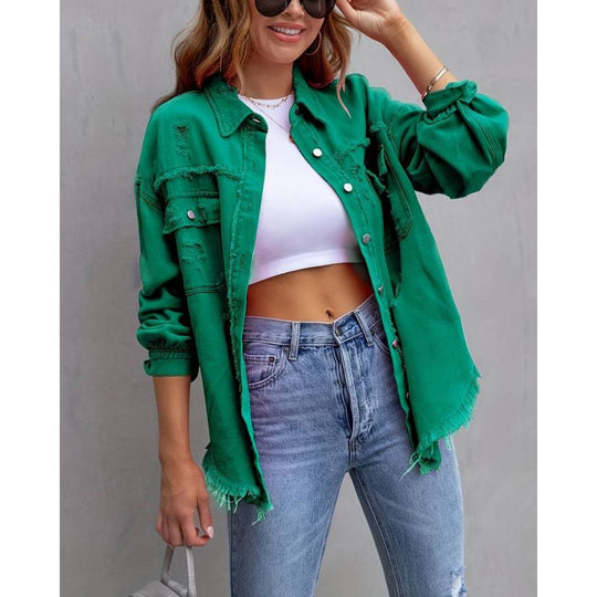ROXANNE™ | Zerrissene Denim-Jacke