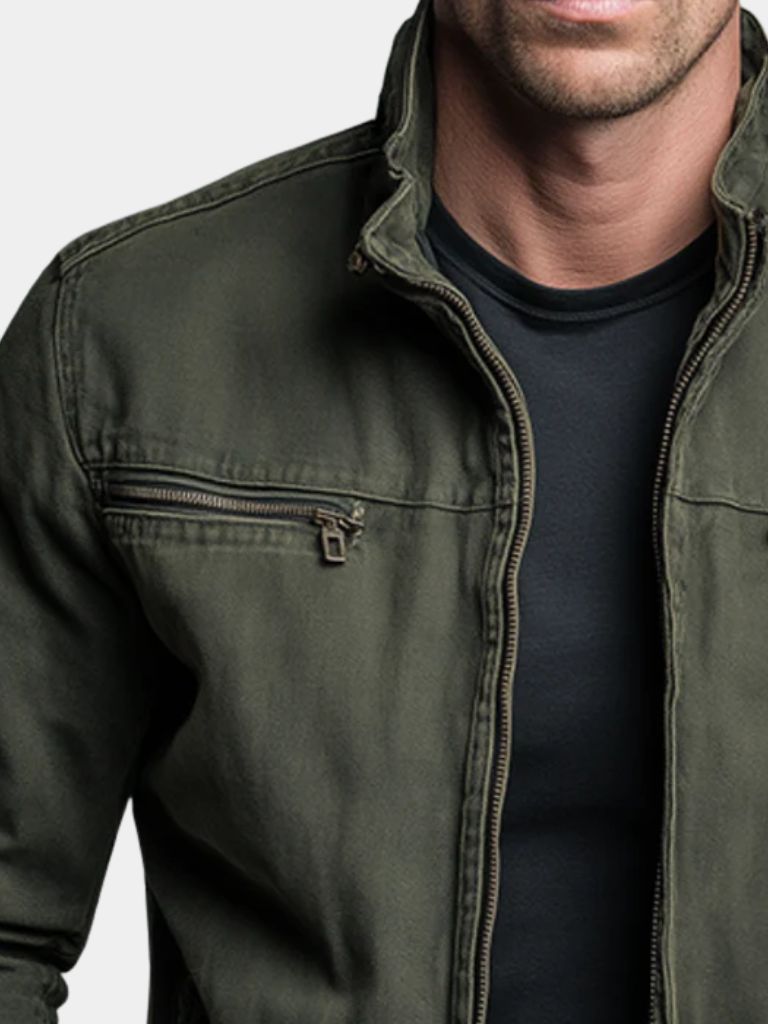 MAXIME™ | Vintage Olive Field Jacket