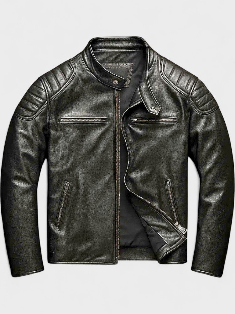 TREY™ | Vintage Leather Jacket — Timeless Style Meets Everyday Durability