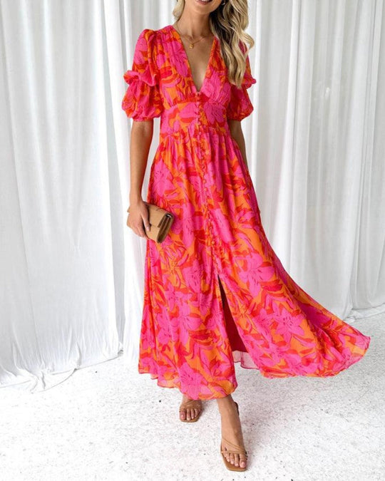 SALOME™ | Tropical Maxi Dress