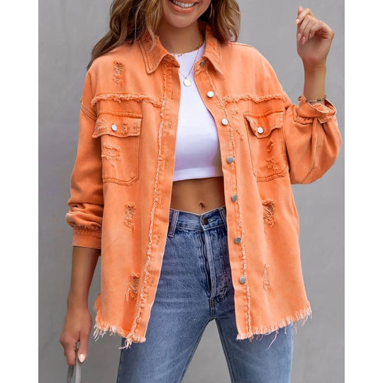 ROXANNE™ | Zerrissene Denim-Jacke