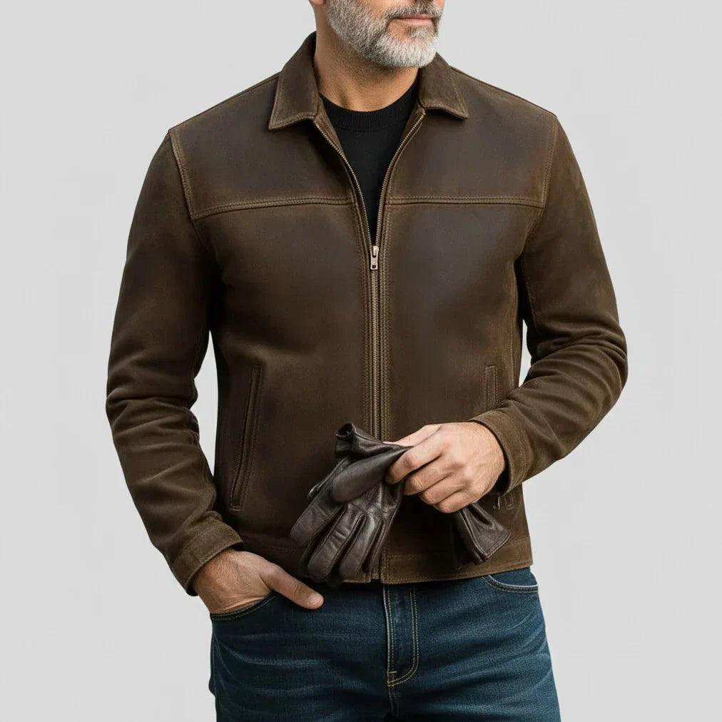 MALIOT™ | Suede Zip Jacket