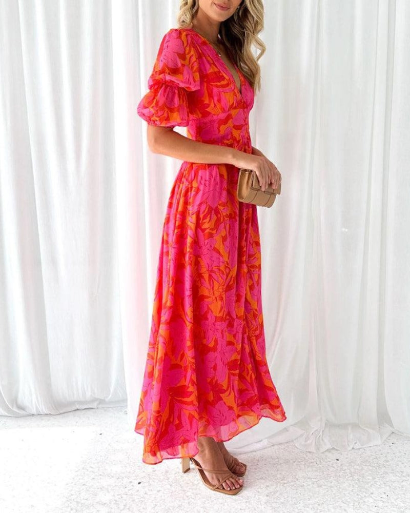 SALOME™ | Tropical Maxi Dress