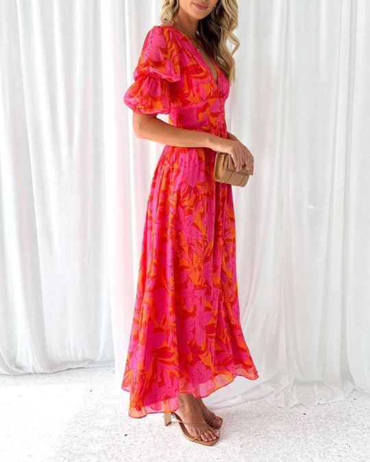 SALOME™ | Tropical Maxi Dress