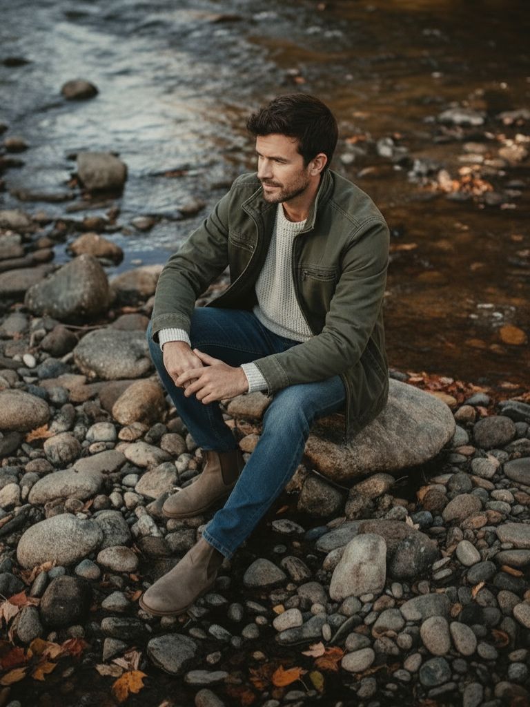 MAXIME™ | Vintage Olive Field Jacket