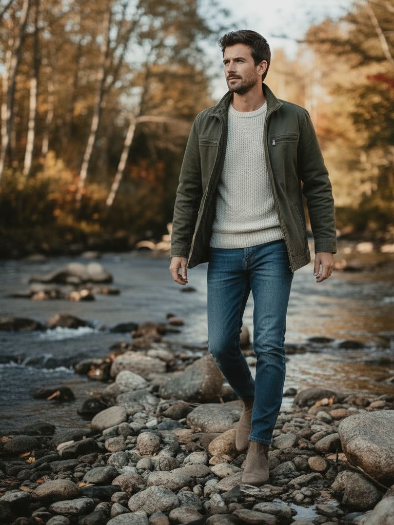 MAXIME™ | Vintage Olive Field Jacket