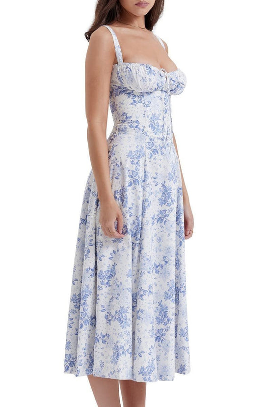 HAILEY™ | Florales Bustierkleid mit Taillenformung