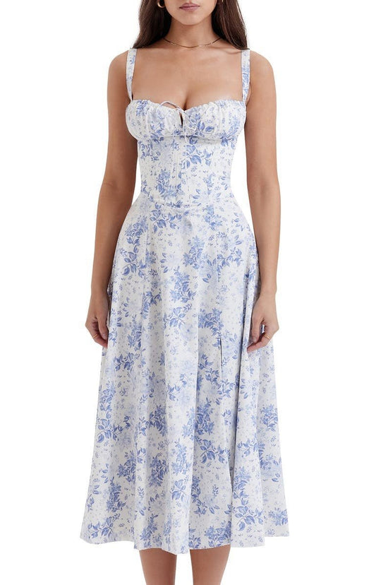 HAILEY™ | Florales Bustierkleid mit Taillenformung