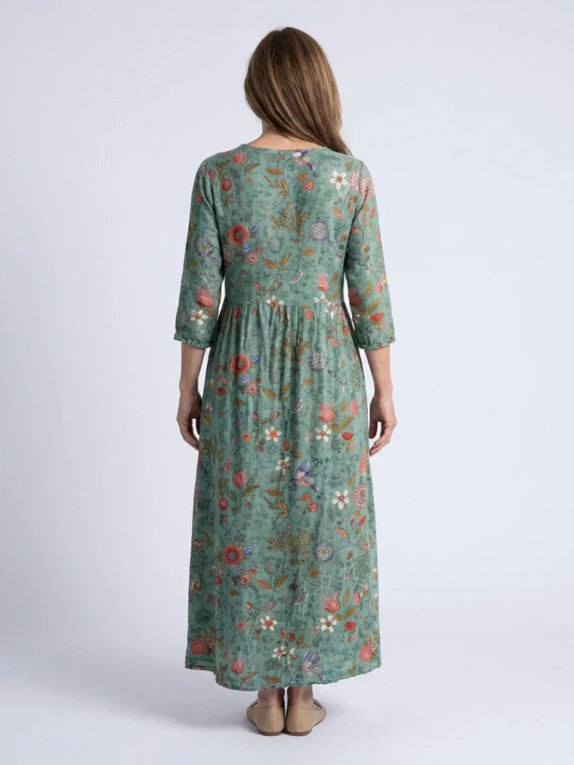 MARLOT™ | Floral Cotton Maxi Dress