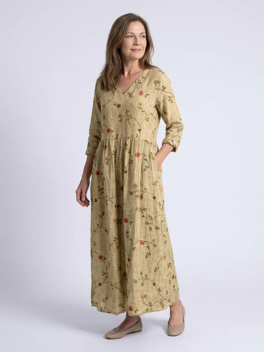 MARLOT™ | Floral Cotton Maxi Dress