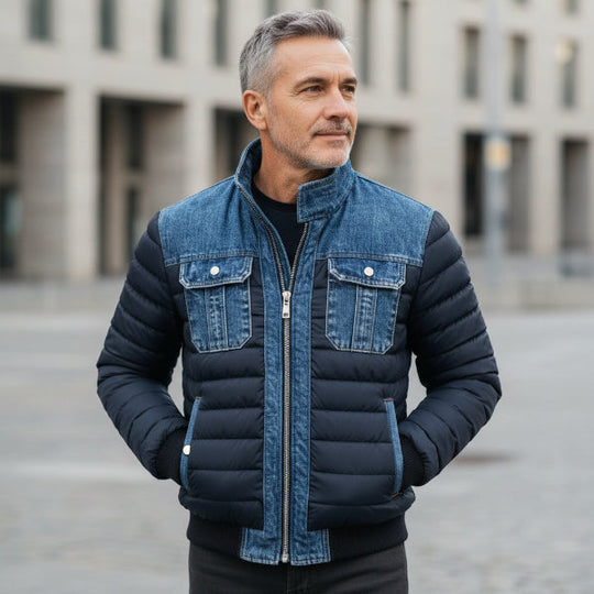 JORI™ | Fashionable Padded Denim Jacket