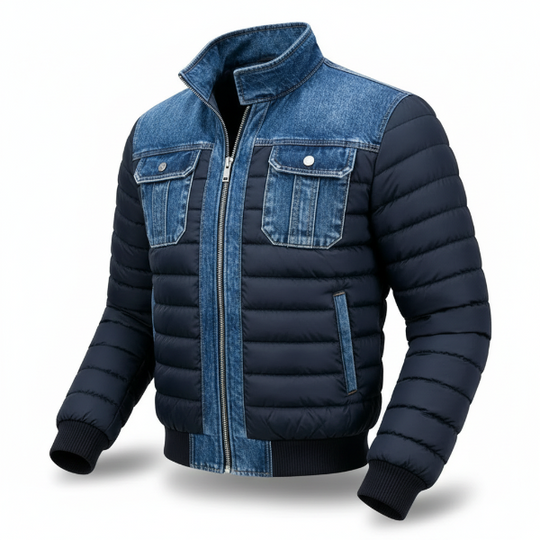 JORI™ | Fashionable Padded Denim Jacket
