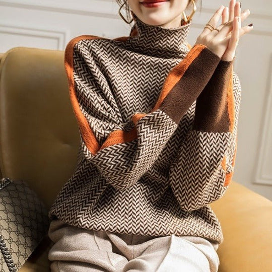 HELGA™ | Contrast Stripe Pullover
