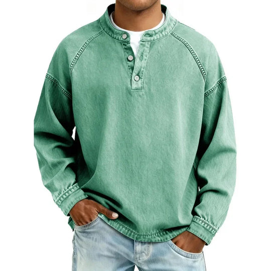 ELVIN™ | Washed Vintage Button Shirt