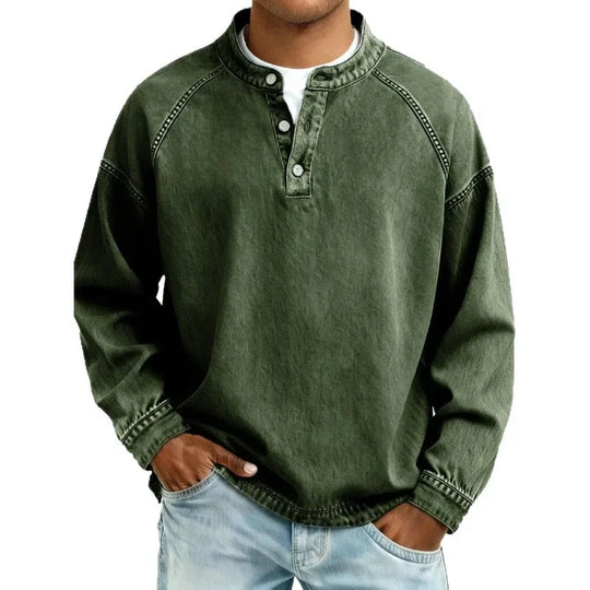 ELVIN™ | Washed Vintage Button Shirt