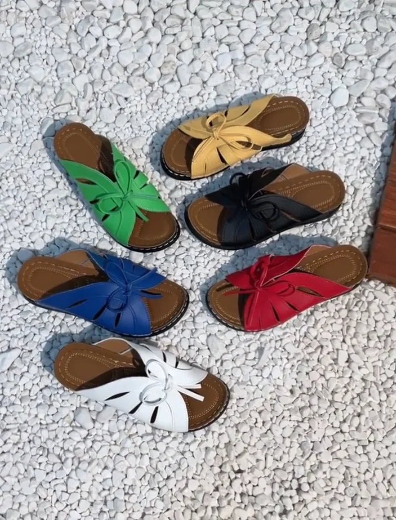 Uniqcomfy Sport Bowknot Bogen Unterstützung Keil Sandalen
