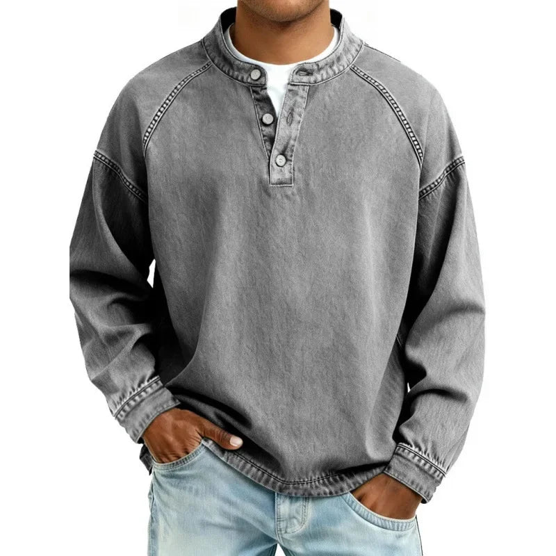 ELVIN™ | Washed Vintage Button Shirt