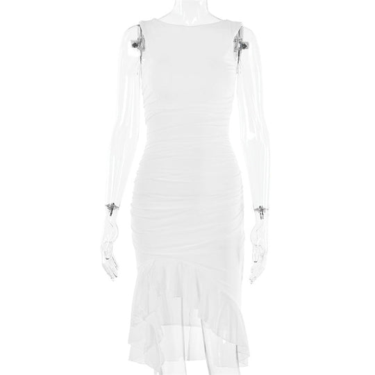 ROSS™ | Midi-Kleid mit Rüschen