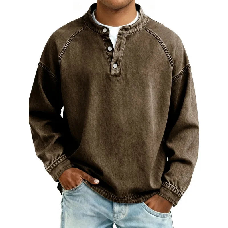 ELVIN™ | Washed Vintage Button Shirt