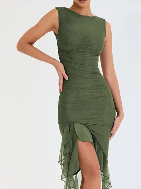 ROSS™ | Midi-Kleid mit Rüschen