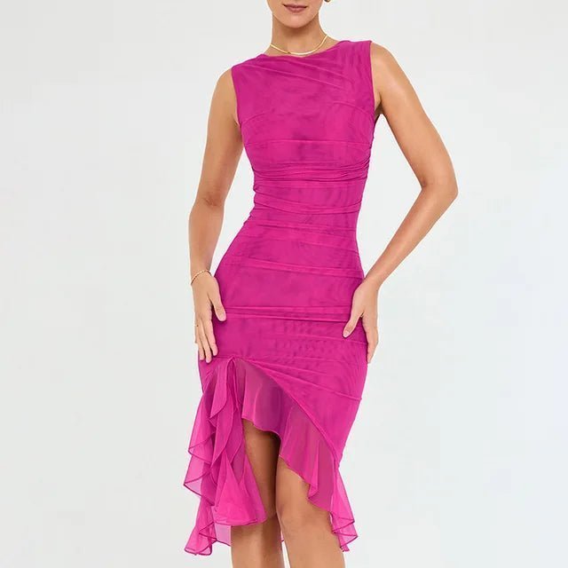 ROSS™ | Midi-Kleid mit Rüschen