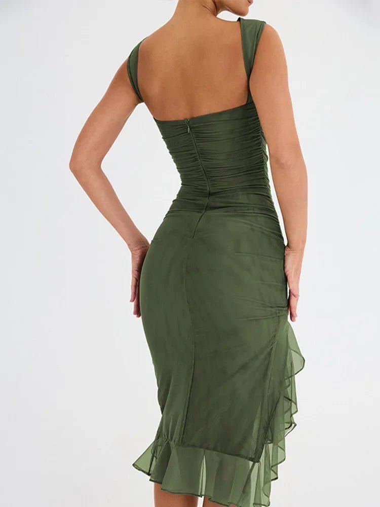 ROSS™ | Midi-Kleid mit Rüschen