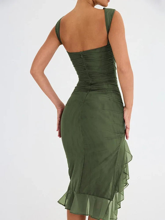 ROSS™ | Midi-Kleid mit Rüschen