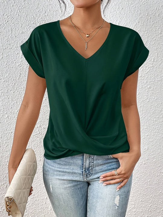 SADIA™ | Elegant Short Sleeve Top