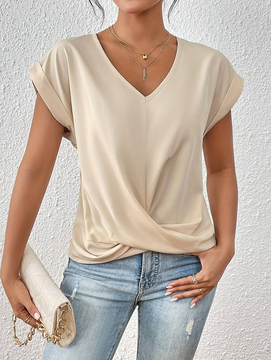 SADIA™ | Elegant Short Sleeve Top