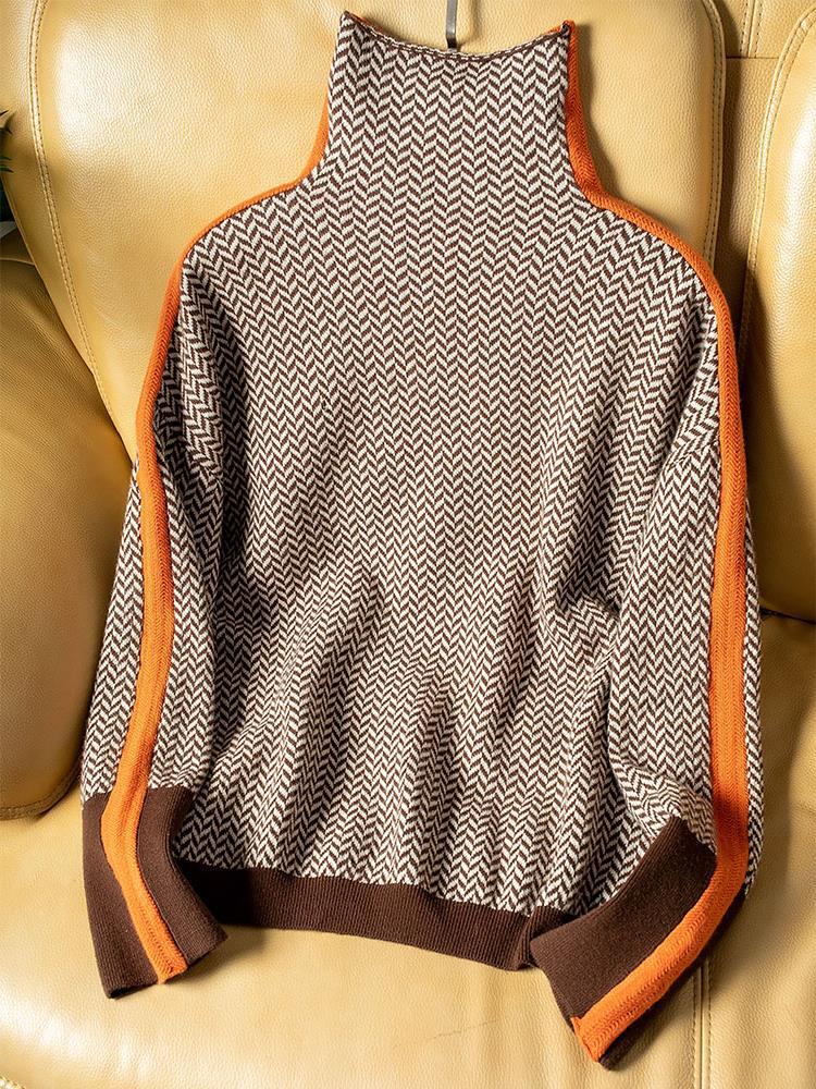 HELGA™ | Contrast Stripe Pullover