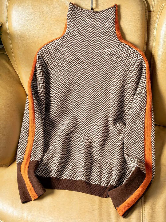 HELGA™ | Contrast Stripe Pullover