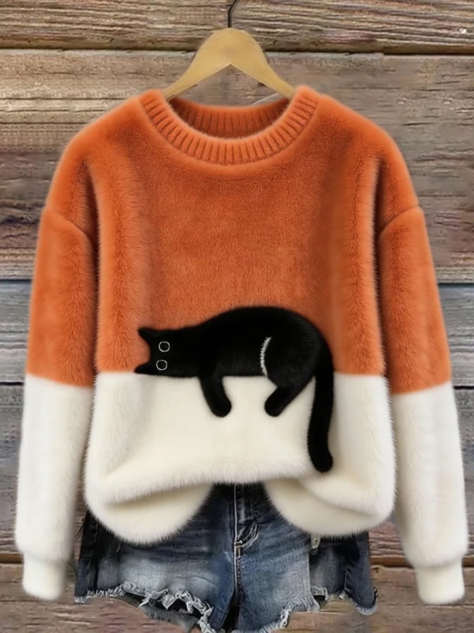 RICA™ |  Women's Sweatshirt with Cat Design