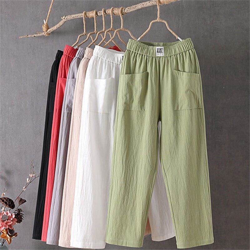 ELISE™ | Hose aus Baumwolle und Leinen
