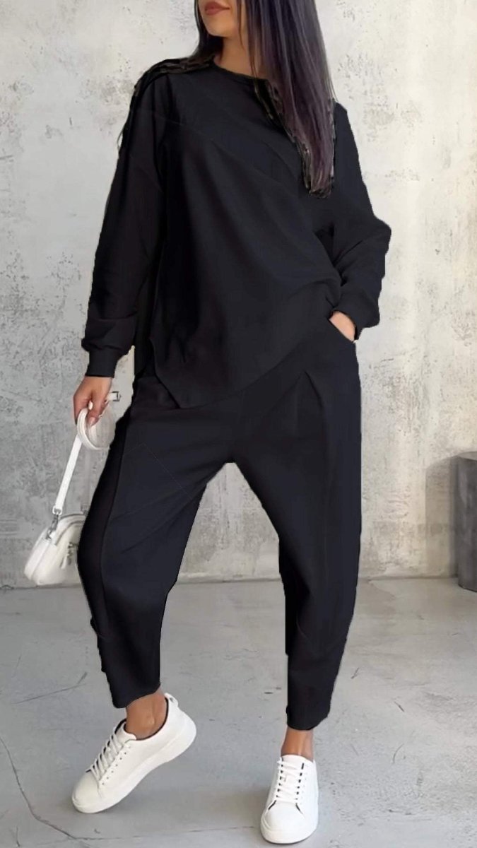 BABETTE™ | Two-piece set with round neckline and long sleeves