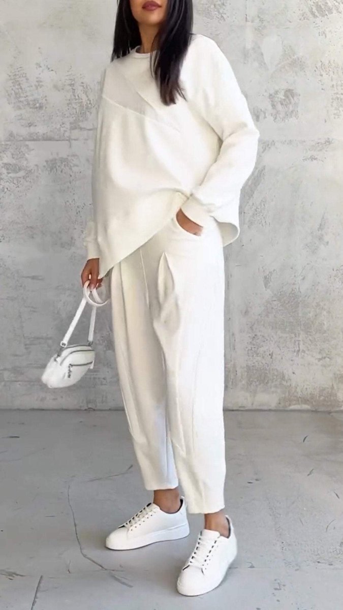 BABETTE™ | Two-piece set with round neckline and long sleeves