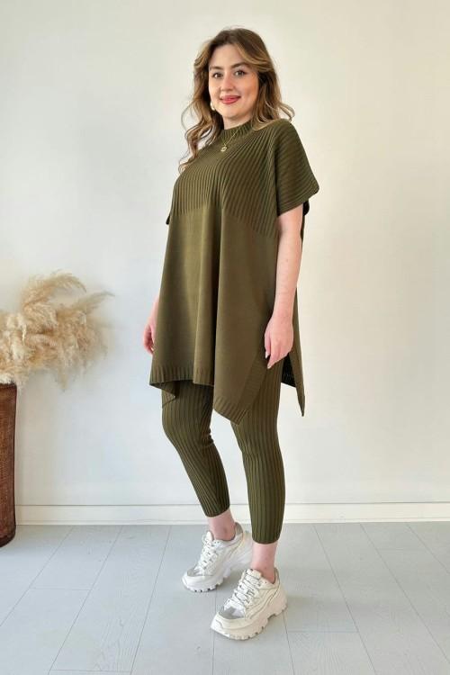 JACKIE™ | Zweiteiliges gestricktes Stretch-Damenset (Oberteil + Hose)