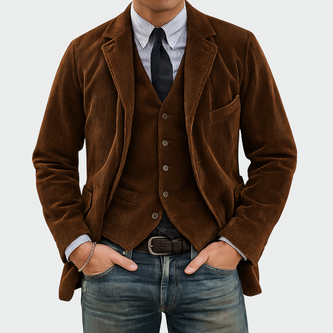 MATIAS™ | Men's velvet jacket and waistcoat set