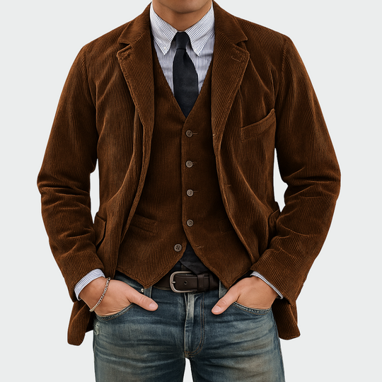 MATIAS™ | Men's velvet jacket and waistcoat set