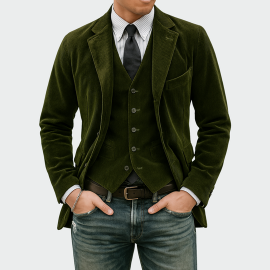 MATIAS™ | Men's velvet jacket and waistcoat set
