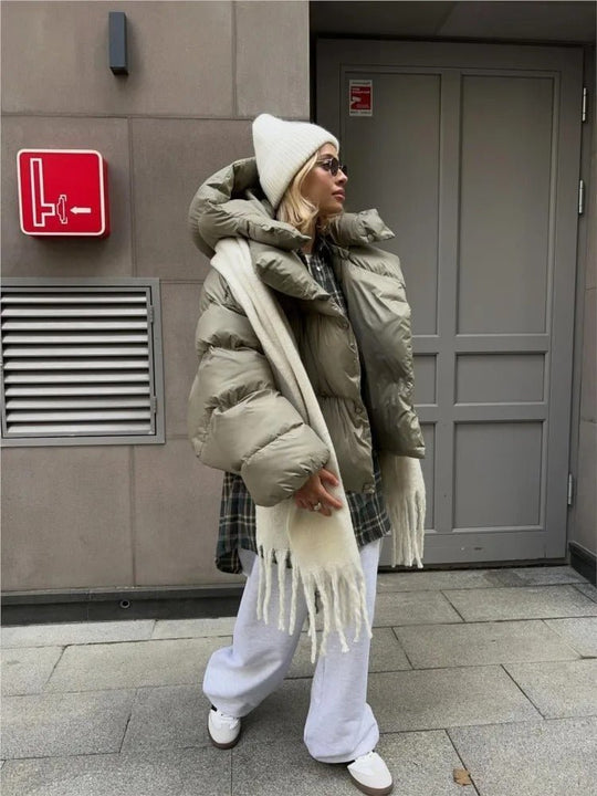 OSANG™ I Wattierte Jacke mit Kapuze aus Baumwolle
